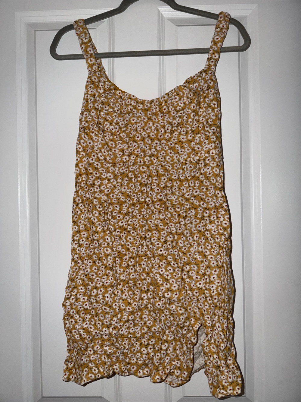 Aeropostale Mustard Yellow Floral Mini Dress